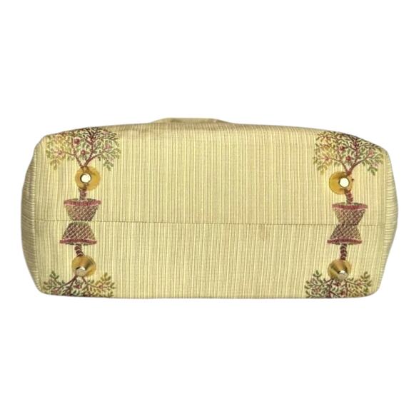 Handcrafted by Martie Yellow/Beige Tote Bag - Picture 4 of 10